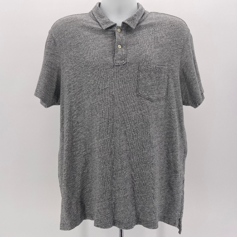 J. Crew Factory Gray Polo Shirt Men's Size Large